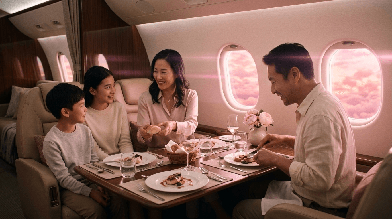 爱飞嘉iFlyPlus公务机包机 舷窗景观与空中行政酒廊尊享
